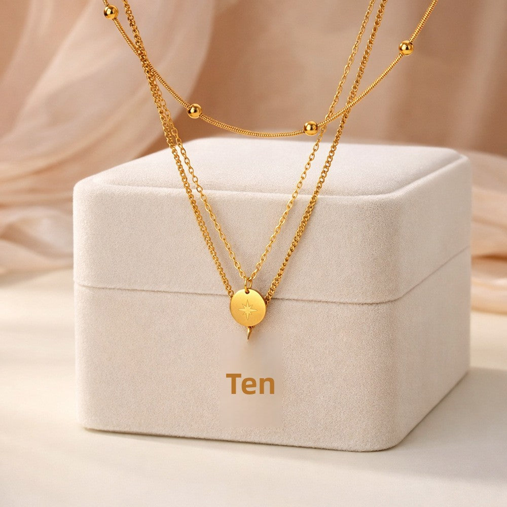 Punk Style Cross Necklace For Men And Women, 18K Real Gold Plated On Durable 304 Stainless Steel