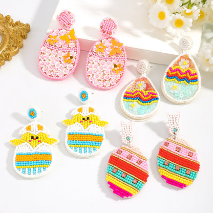 Flowers For Women Plastic Earrings, Perfect For Easter Celebration