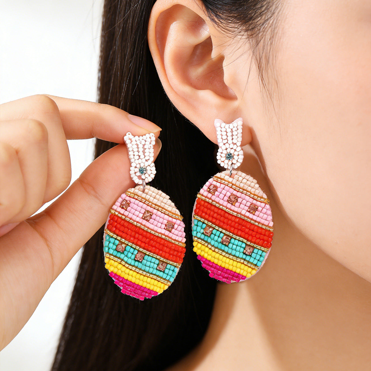 Flowers For Women Plastic Earrings, Perfect For Easter Celebration
