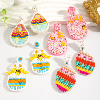 Flowers For Women Plastic Earrings, Perfect For Easter Celebration
