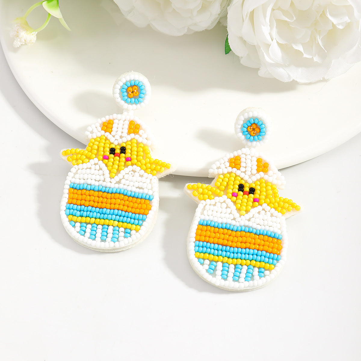 Flowers For Women Plastic Earrings, Perfect For Easter Celebration