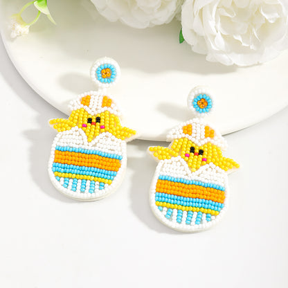 Flowers For Women Plastic Earrings, Perfect For Easter Celebration