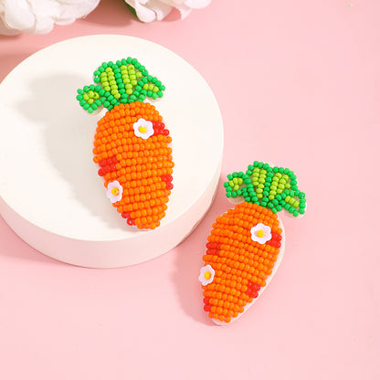 Cute Rabbit Earrings For Women, Plastic Material, Perfect For Easter Celebration