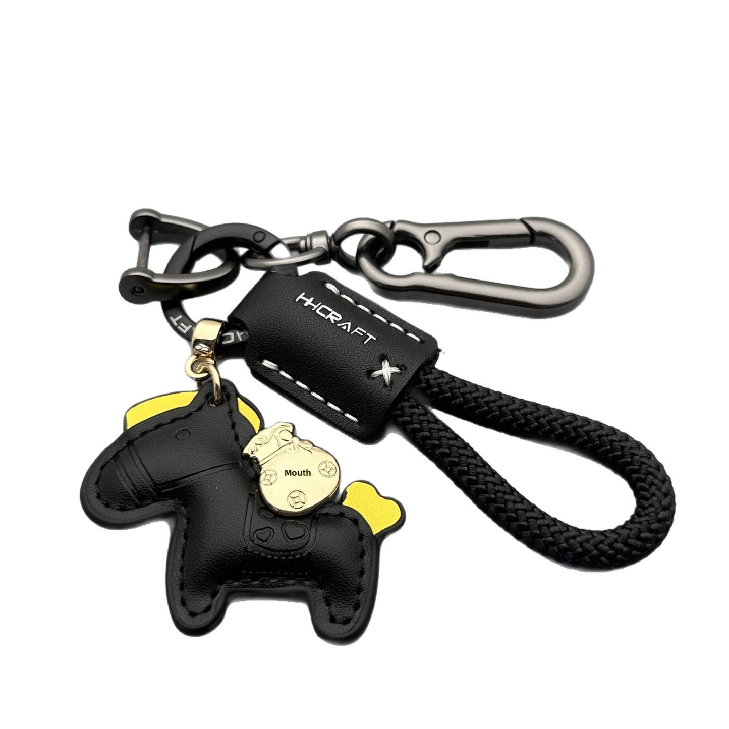 Horse Pattern Keychain Made Of Durable PU Leather, Stylish And Practical Accessory For Everyday Use