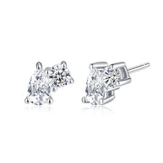 FDEH-117-Moissanite (3MM/3*5MM White Gold )