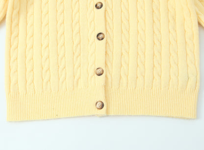 Long Sleeve Polyester Sweater For Women With Round Neck And Single Breasted Closure