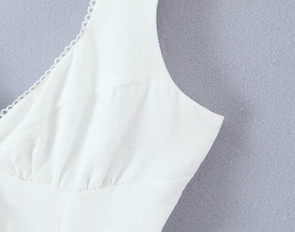 Solid Color Acrylic Vest With V Neck, Skinny Fit And Short Length