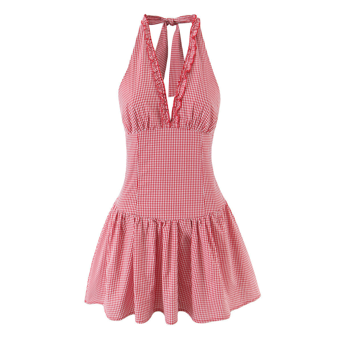 Sleeveless Collarless Sheath Dress In Polyester Fabric With Knee-Length Design And Slim Fit