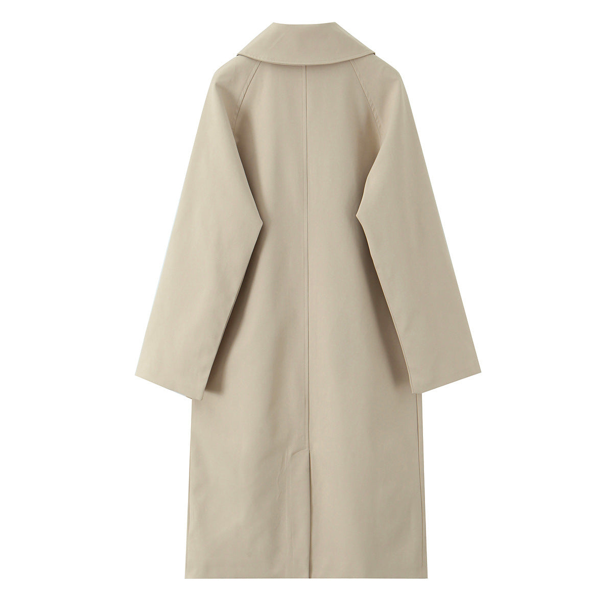 Single Breasted Women's Trench Coat With Lapel Collar And Long Sleeves, Regular Fit In Polyester Fabric
