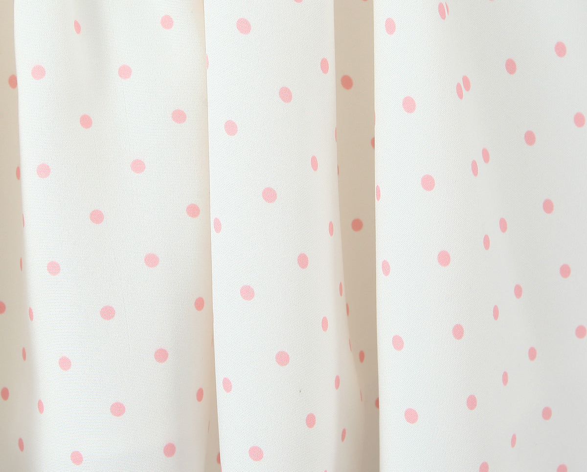 Polka Dot Dress Sleeveless Collarless Knee-Length Dress In Polyester Fabric