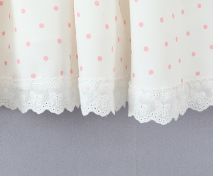 Polka Dot Dress Sleeveless Collarless Knee-Length Dress In Polyester Fabric