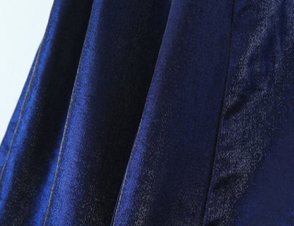 Solid Color Sleeveless Halter Neck Party Dress In Polyester With Knee-Length And Folds Design