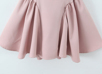 Sleeveless Ball Gown Dress With Boat Neck In Polyester Fabric, Knee-Length, Regular Fit