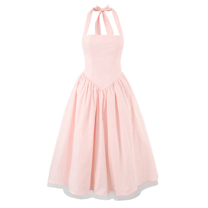 Sleeveless Party Dress With Boat Neck In Slim Fit, Made Of Polyester, Available As Midi Dress