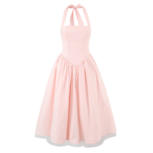 Sleeveless Party Dress With Boat Neck In Slim Fit, Made Of Polyester, Available As Midi Dress