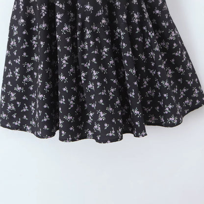 Sexy Sleeveless Floral Dress With Collarless Neckline In Polyester, Knee-Length Style