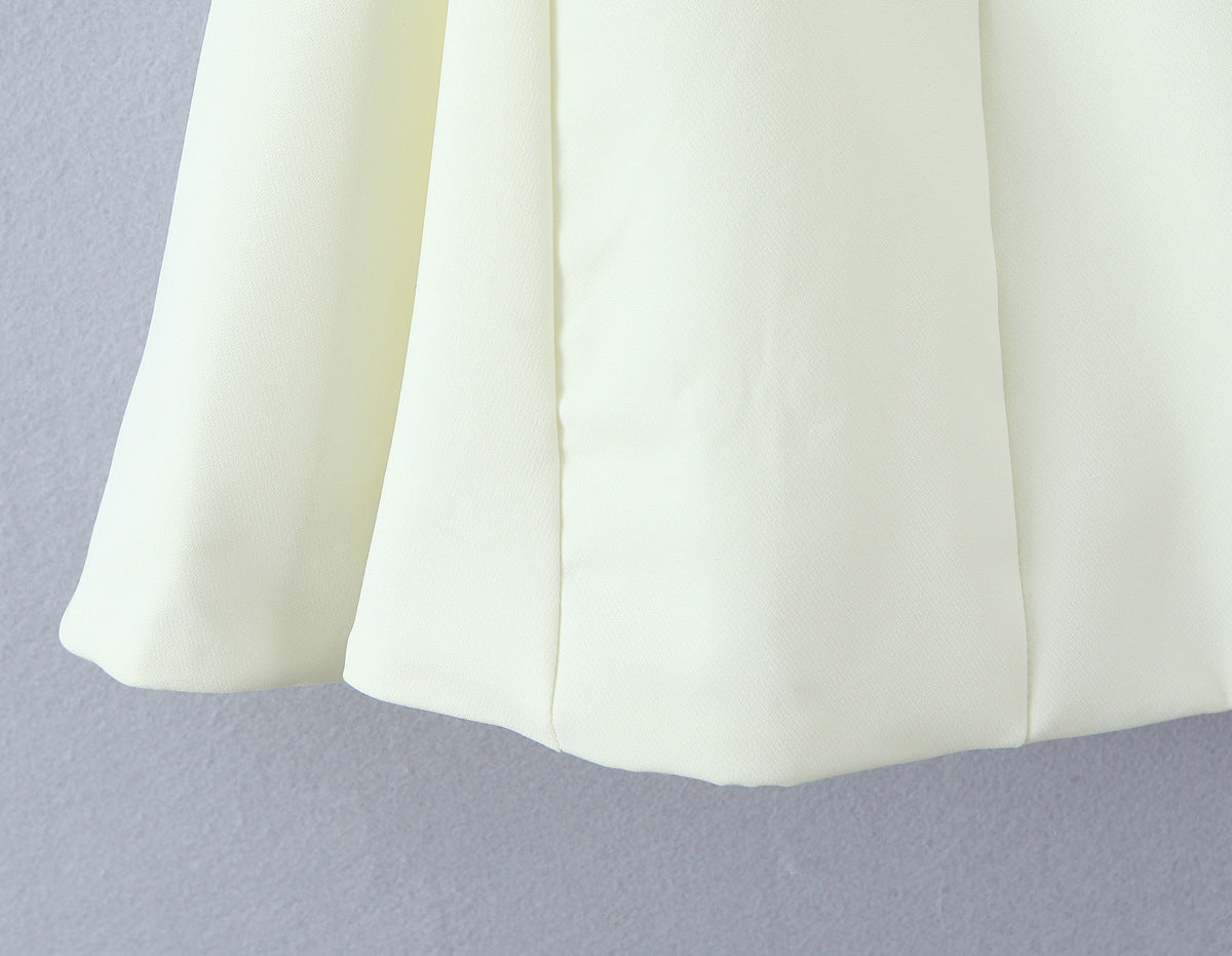 Sexy Solid Color Sleeveless Tank Dress In Polyester Fabric With Collarless Neckline, Knee-Length Design