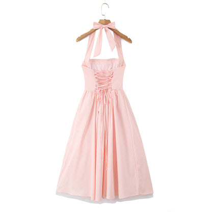 Sleeveless Party Dress With Boat Neck In Slim Fit, Made Of Polyester, Available As Midi Dress