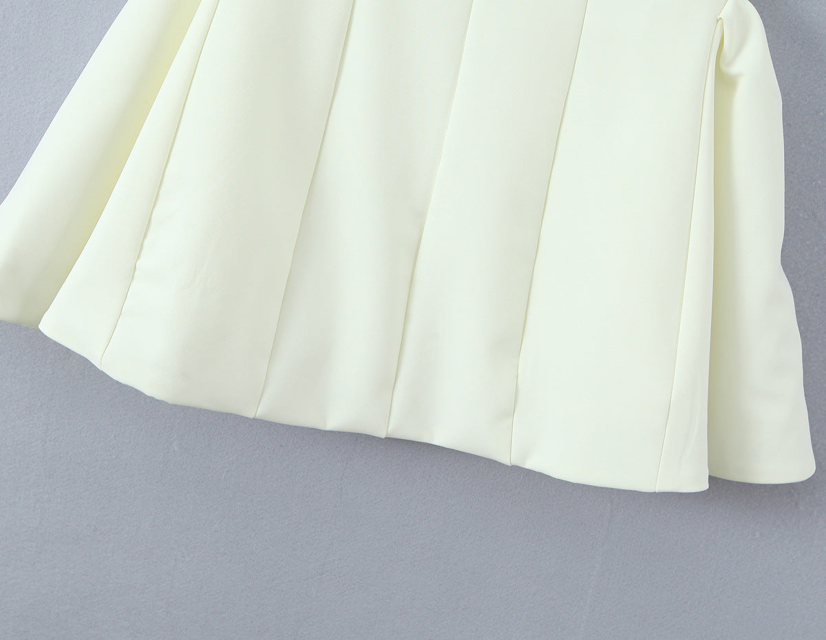 Sexy Solid Color Sleeveless Tank Dress In Polyester Fabric With Collarless Neckline, Knee-Length Design