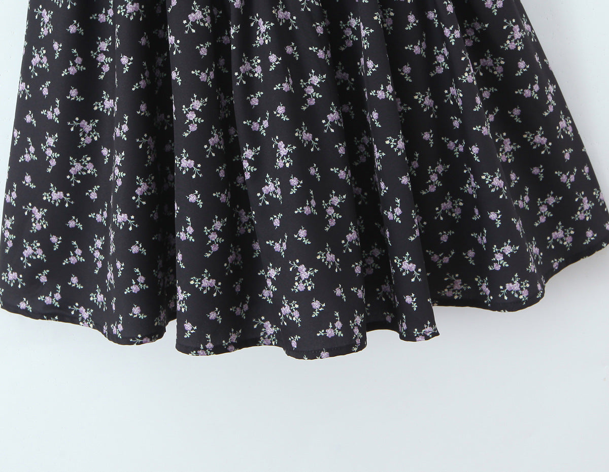 Sexy Sleeveless Floral Dress With Collarless Neckline In Polyester, Knee-Length Style
