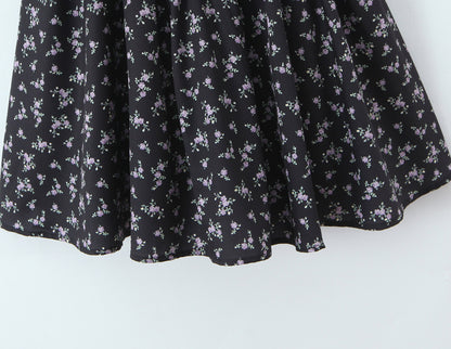 Sexy Sleeveless Floral Dress With Collarless Neckline In Polyester, Knee-Length Style