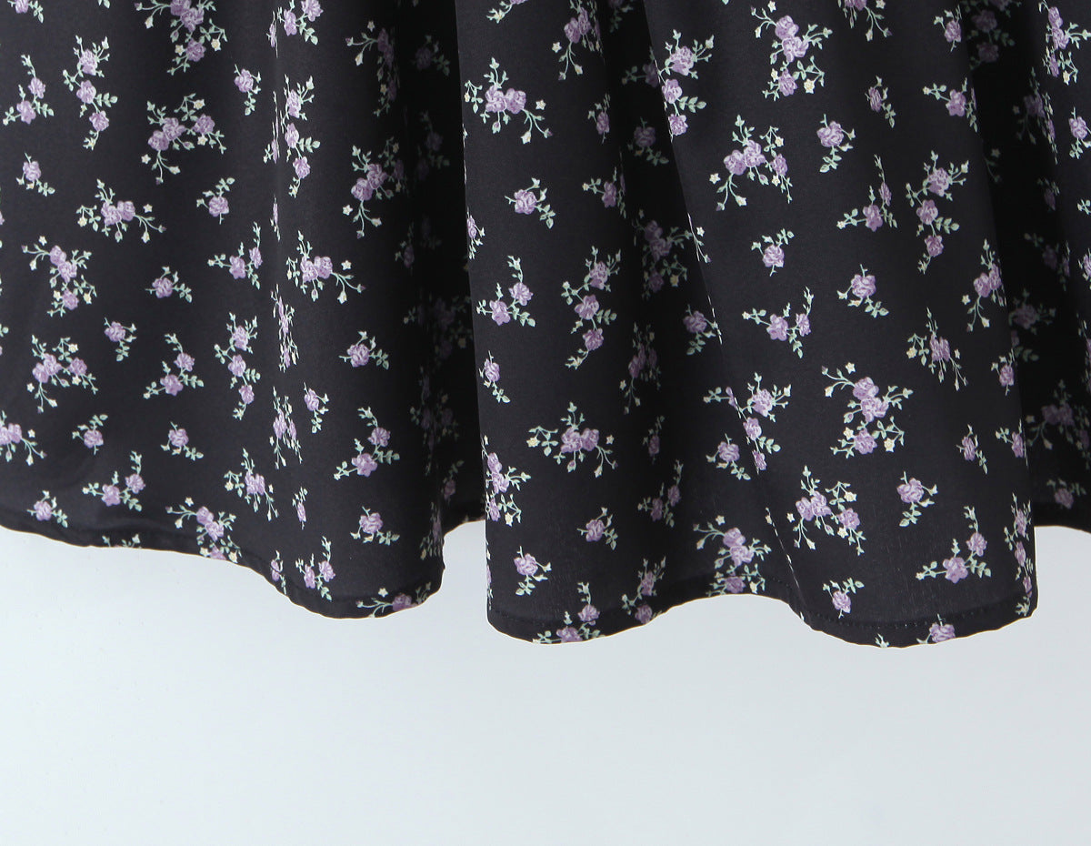 Sexy Sleeveless Floral Dress With Collarless Neckline In Polyester, Knee-Length Style