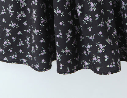 Sexy Sleeveless Floral Dress With Collarless Neckline In Polyester, Knee-Length Style