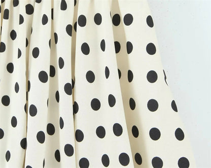 Polka Dots Skirt In Polyester With Regular Fit And Low Waist Design