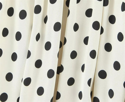 Polka Dots Skirt In Polyester With Regular Fit And Low Waist Design