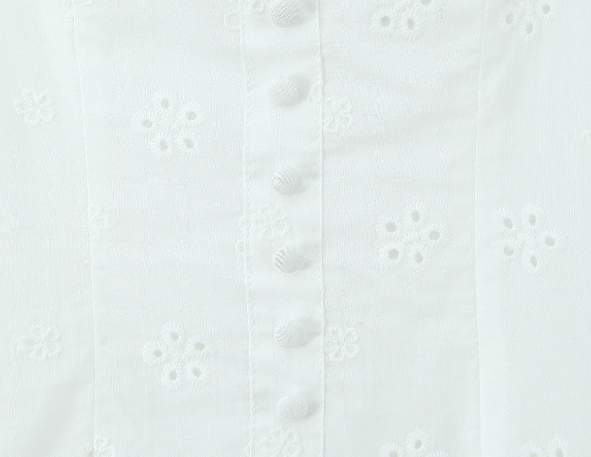 Sexy Sleeveless Embroidery Regular Dress In Polyester With Collarless Neckline, Knee-Length Style