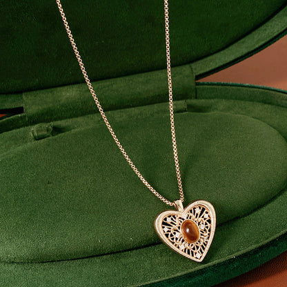 Maillard Style Heart Shape Jewelry Set For Women, Crafted In Copper With Elegant Coffer Finish