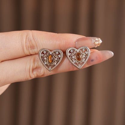 Maillard Style Heart Shape Jewelry Set For Women, Crafted In Copper With Elegant Coffer Finish