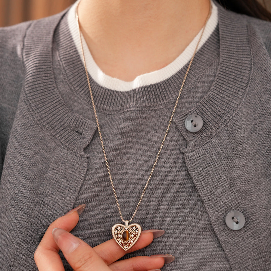 Maillard Style Heart Shape Jewelry Set For Women, Crafted In Copper With Elegant Coffer Finish