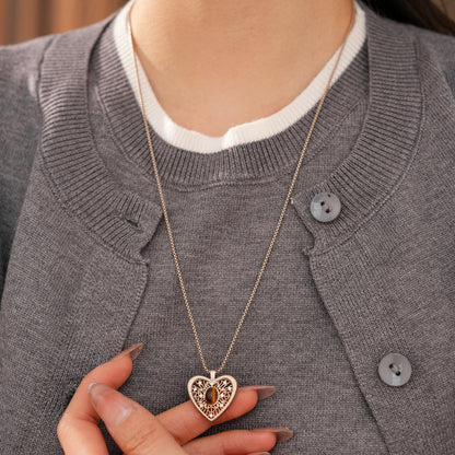 Maillard Style Heart Shape Jewelry Set For Women, Crafted In Copper With Elegant Coffer Finish