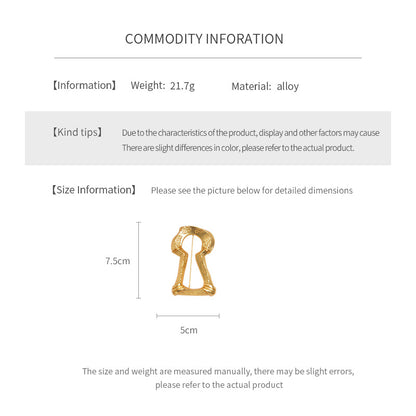 Golden Alloy Pin Featuring Durable Material And Stylish Design