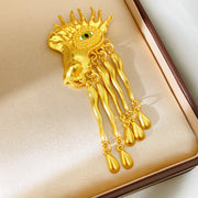 Brooch - Gold - Water Drop Tassel
