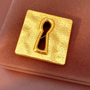 Brooch - Gold - Square