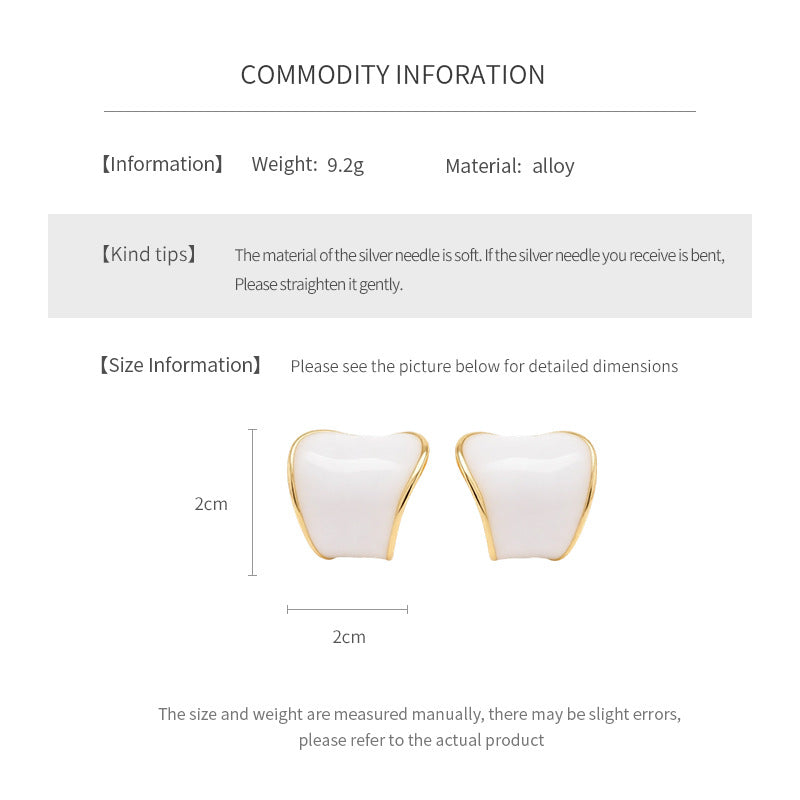 C Shape Earrings For Women In Golden Alloy, Stylish And Elegant Design