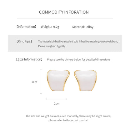C Shape Earrings For Women In Golden Alloy, Stylish And Elegant Design