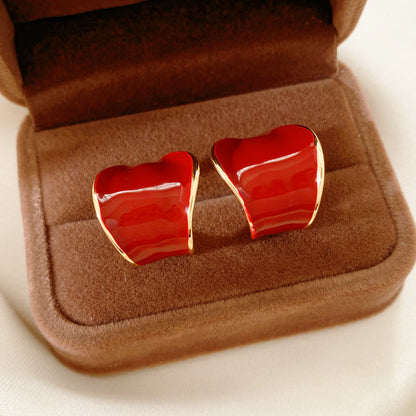 C Shape Earrings For Women In Golden Alloy, Stylish And Elegant Design