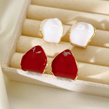 C Shape Earrings For Women In Golden Alloy, Stylish And Elegant Design