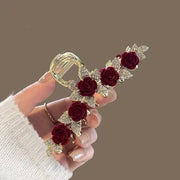 5 Rose Hair Clips