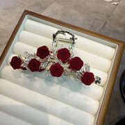 7 Roses French Metal Clip Red