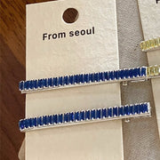 2 Blue Diamond Duckbill Clips
