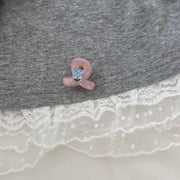Blue Flowers-Pink Clip