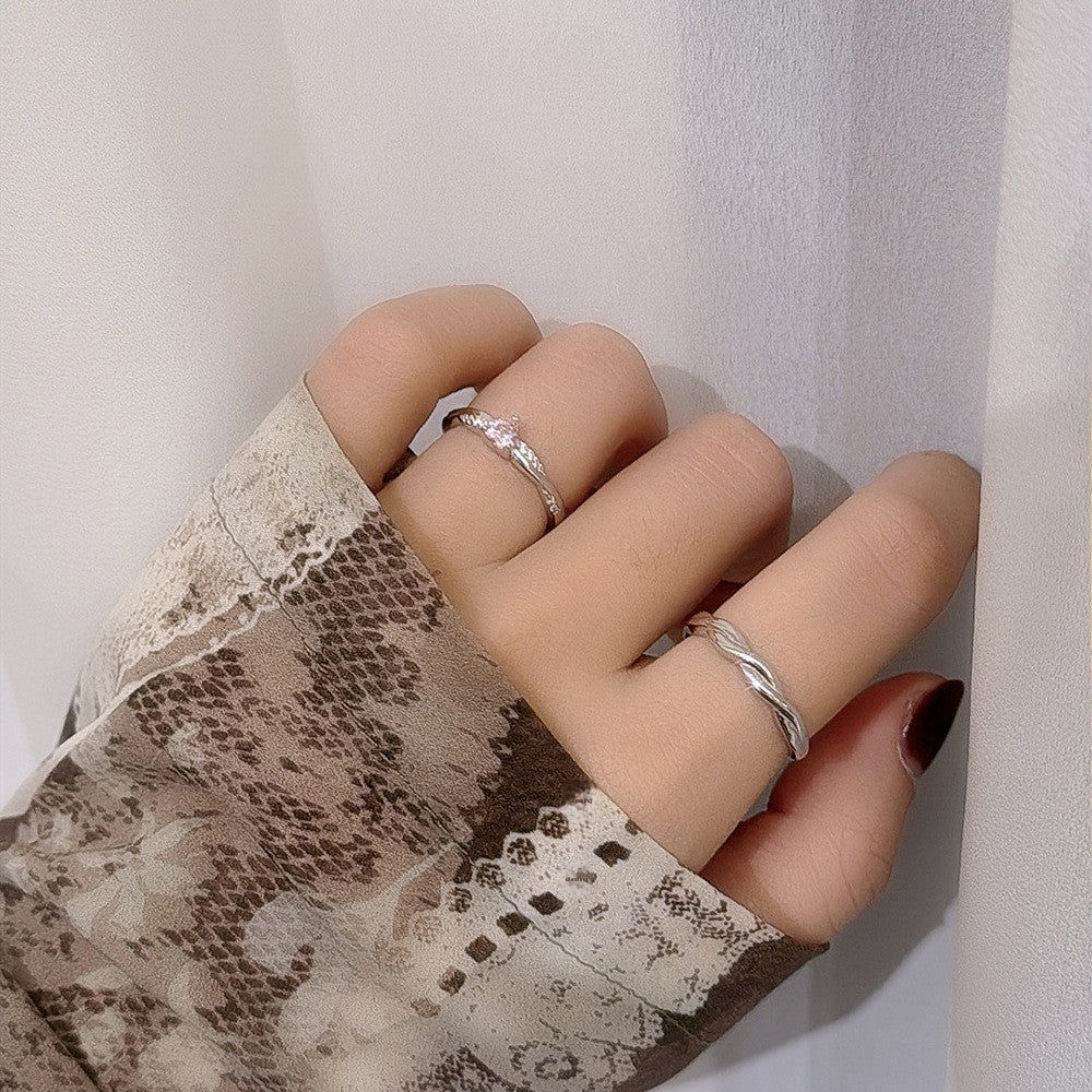 Heart Shape Ring For Women In 925 Sterling Silver With Pink Zircon Inlay