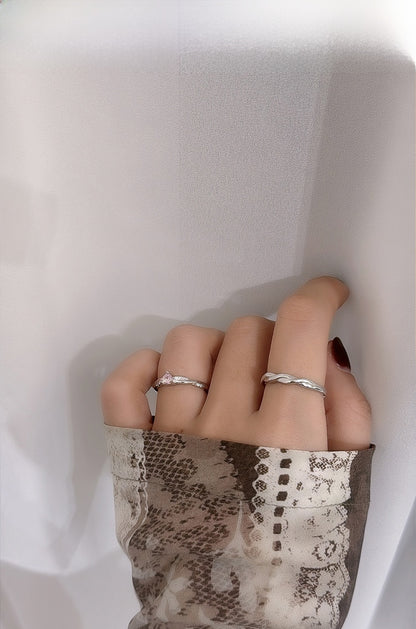 Heart Shape Ring For Women In 925 Sterling Silver With Pink Zircon Inlay
