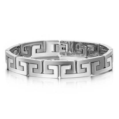 Men's Bracelet In Steel Color Featuring Durable 304 Stainless Steel Material