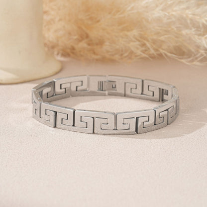 Men's Bracelet In Steel Color Featuring Durable 304 Stainless Steel Material