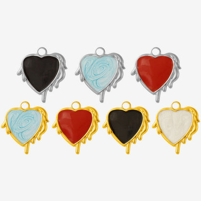 Heart Shape Pendant For Women Featuring Enamel Craft In Elegant Design